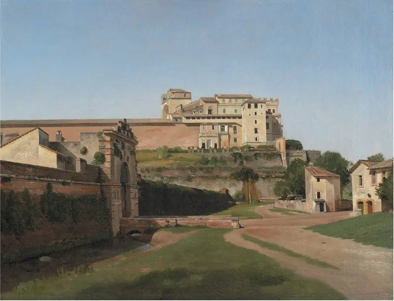 Porta Angelica and Part of the Vatican, by Christoffer Wilhelm Eckersberg, 1813