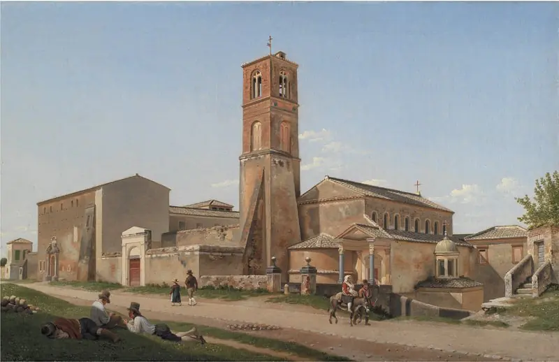 S. Agnese fuori le mura, Rome, by Christoffer Wilhelm Eckersberg