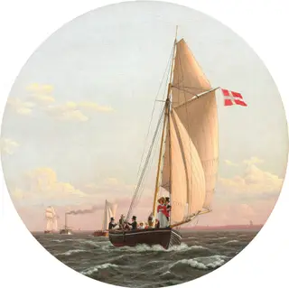 Sailing from Copenhagen to Charlottenlund, by Christoffer Wilhelm Eckersberg, 1824