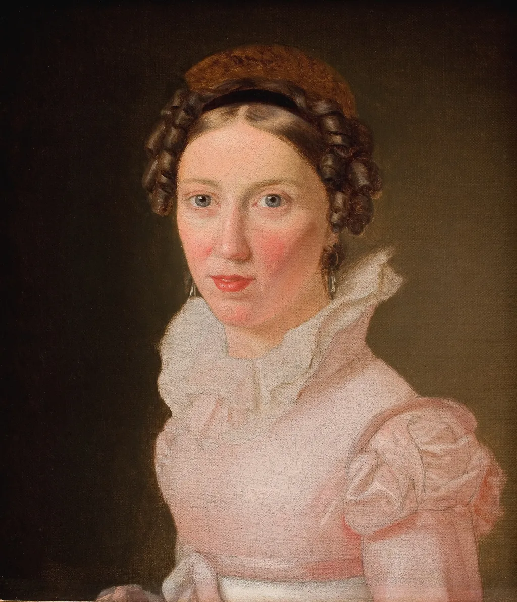 Suzanne Juel. The Artist's Sister-in-Law and later to Become his Third Wife, by Christoffer Wilhelm Eckersberg, oil, 1823