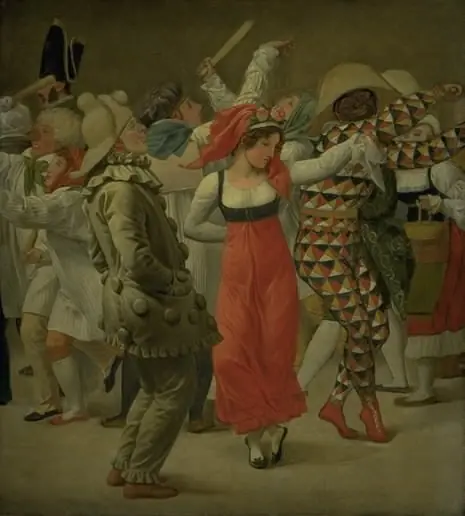 The Carnival in Rome. Fragment, by Christoffer Wilhelm Eckersberg