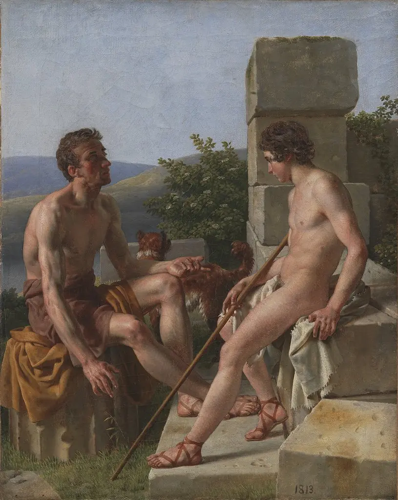 Two Sheperds, by Christoffer Wilhelm Eckersberg