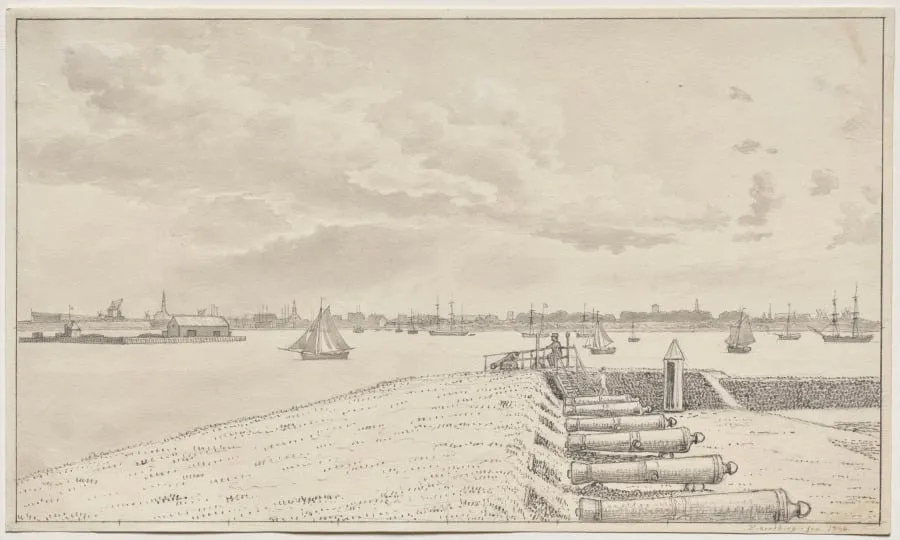 View from the Battery toward the City, by Christoffer Wilhelm Eckersberg, 1836