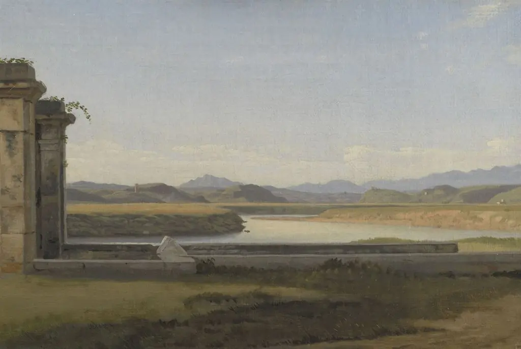 View of the Fontana Acetosa, Rome, by Christoffer Wilhelm Eckersberg