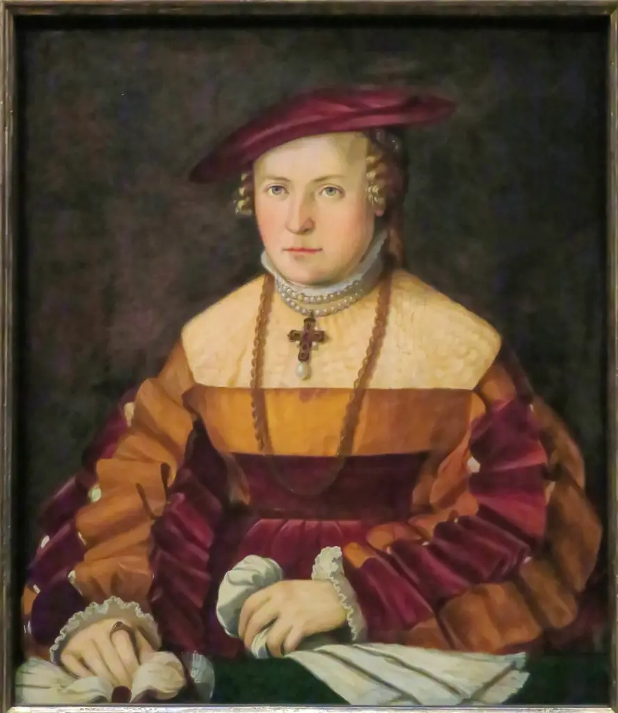 Portrait of the wife of Ulrich Ehinger, Ursula Meuting, by Christoph Amberger