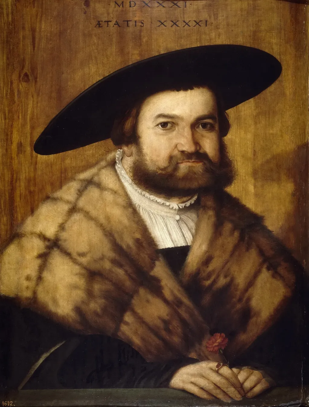 The Augsburg Goldsmith Jörg Zörer (?), by Christoph Amberger, oil, 1531
