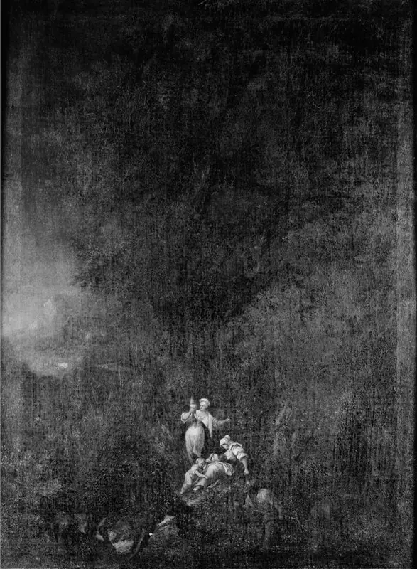 Landscape with a Crayfisher, a Donkey and Peasant Women with their Children, by Christoph Ludwig Agricola