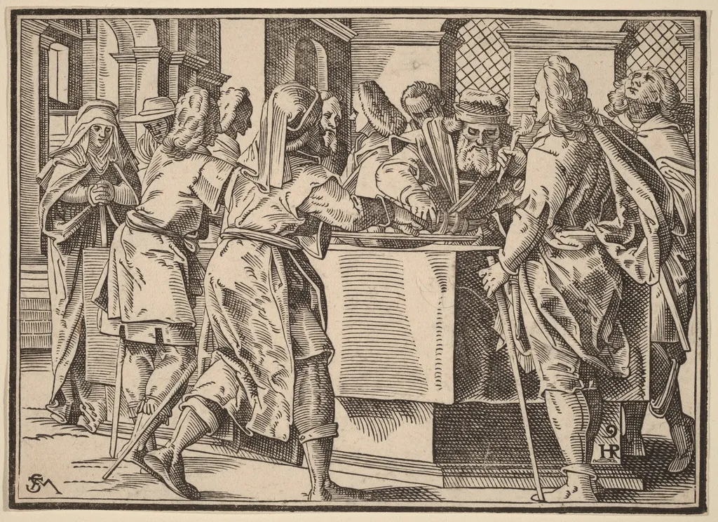 Christ Tells His Disciples of the Last Judgment, by Christoph Murer, ink, 1630