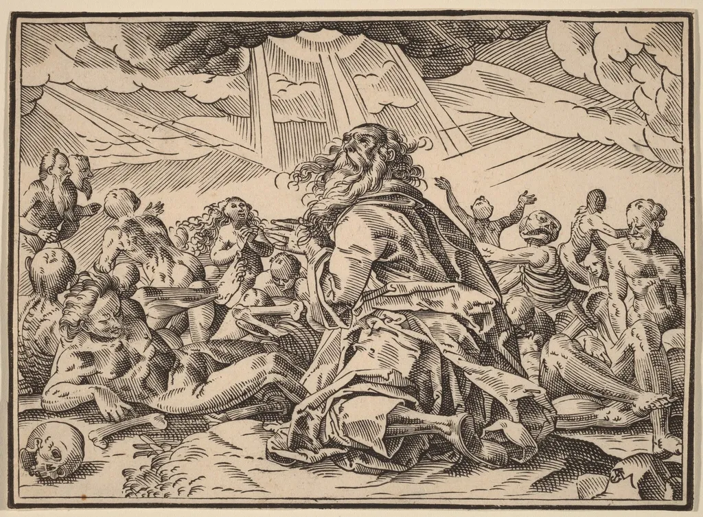 Christ Tells His Disciples of the Last Judgment, by Christoph Murer, ink, 1630