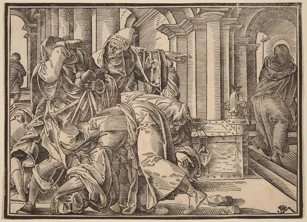 Christ Tells His Disciples of the Last Judgment, by Christoph Murer, ink, 1630