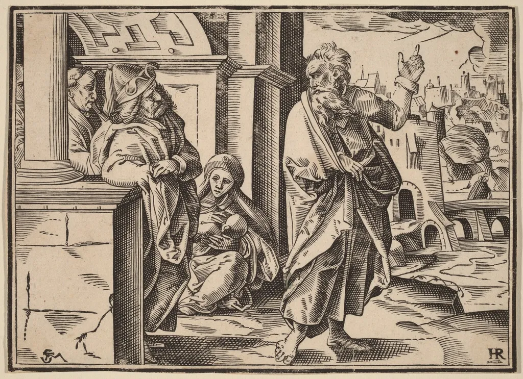 Christ Tells His Disciples of the Last Judgment, by Christoph Murer, ink, 1630