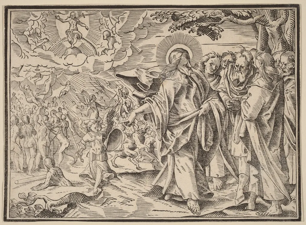 Christ Tells His Disciples of the Last Judgment, by Christoph Murer, ink, 1630