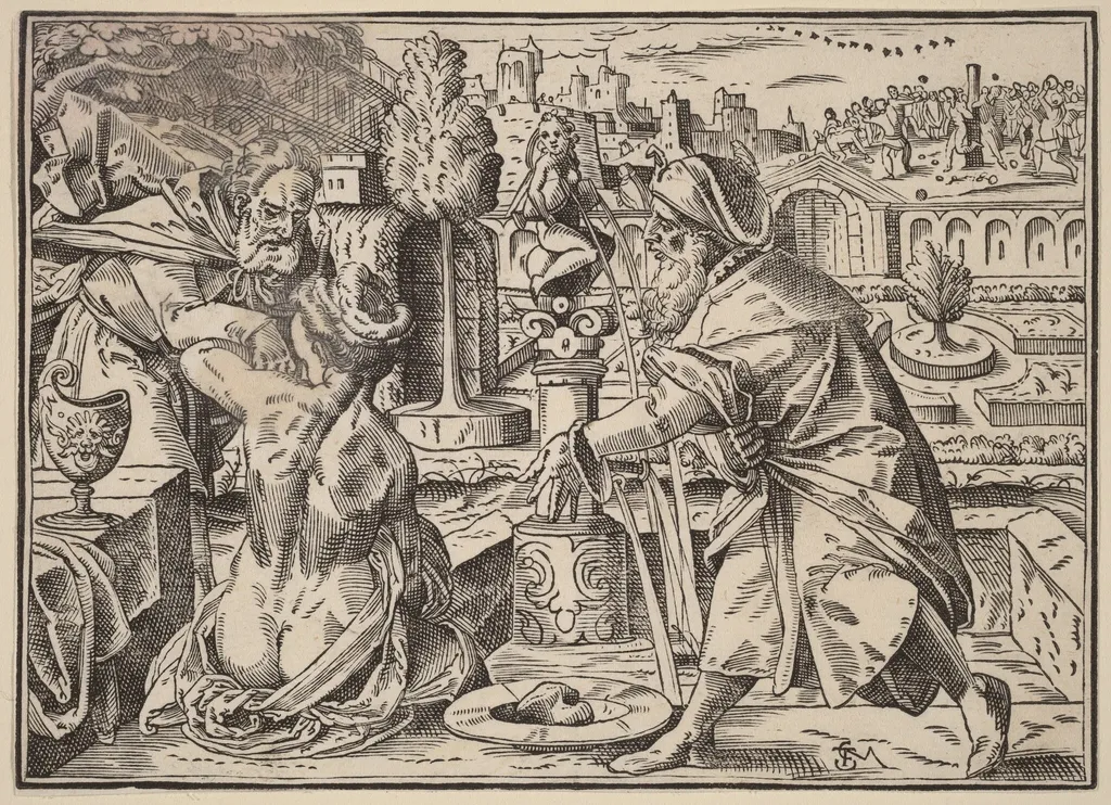 Christ Tells His Disciples of the Last Judgment, by Christoph Murer, ink, 1630