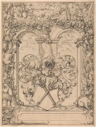 Design for a Window (Hunting Scene), by Christoph Murer