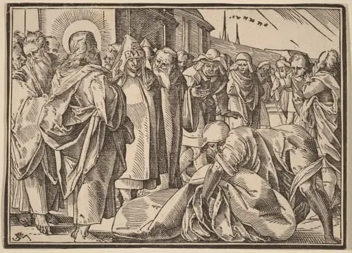 The Paralytic Healed by Christ Picks up His Pallet, by Christoph Murer