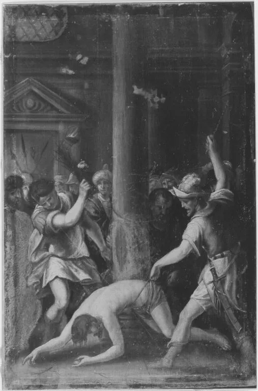 Geißelung Christi (Kopie nach), by Christoph Schwarz, unspecified, 1568