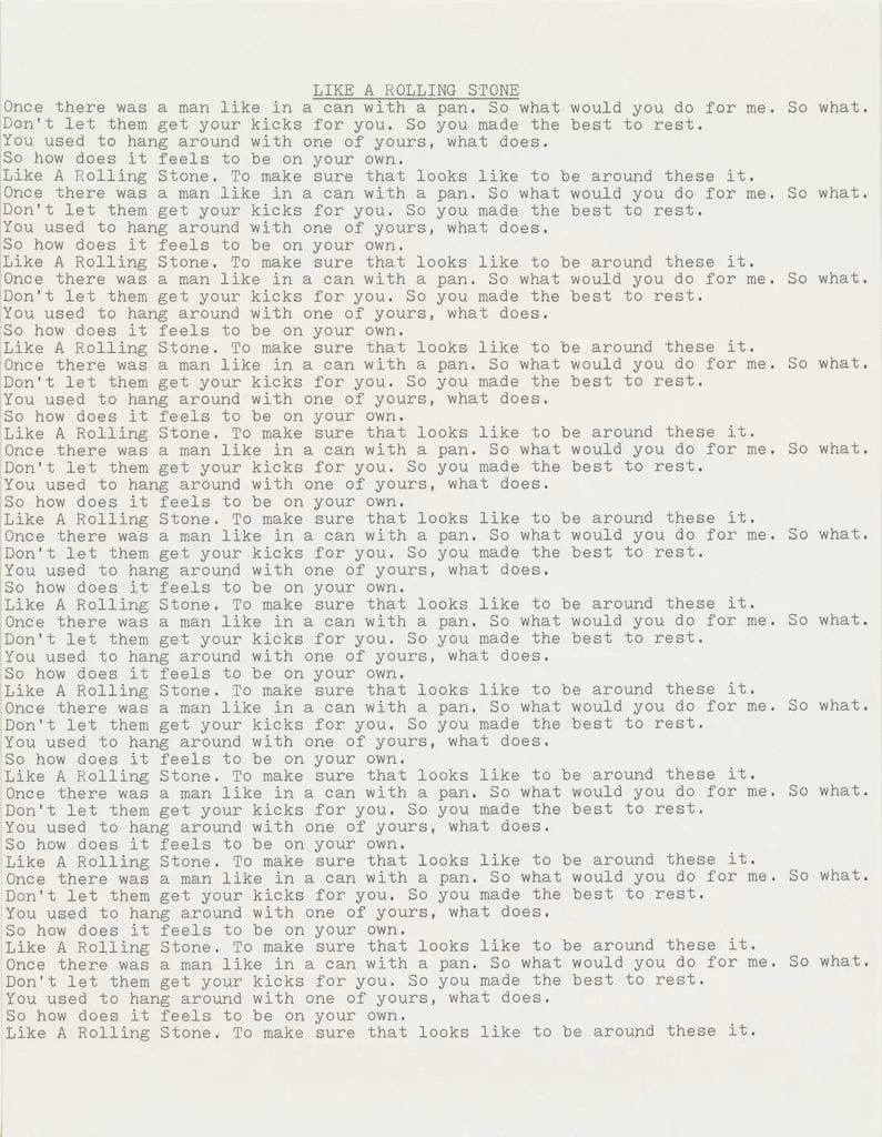 Untitled, by Christopher Knowles, 1981