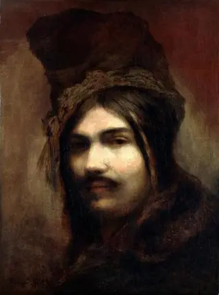 Portrait of a Hajduk with cap, by Christopher Paudiß, 1663