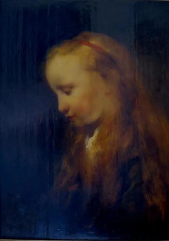 The Head of a Girl, by Christopher Paudiß, oil, 1653