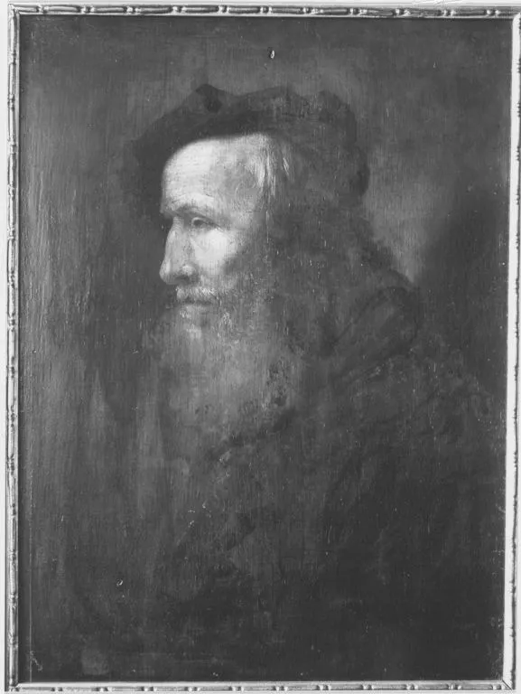 Tronie of an old man with beret, by Christopher Paudiß, oil, 1645