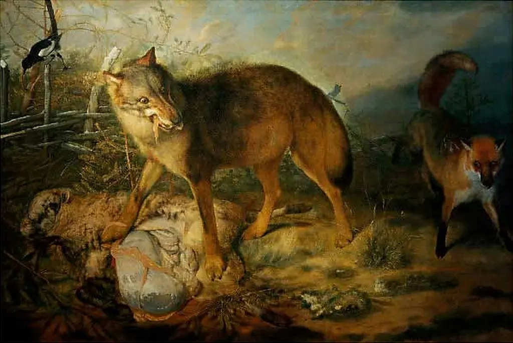 Wolf, fox and sheep, by Christopher Paudiß
