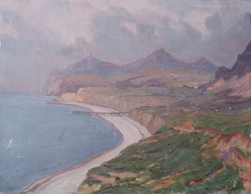 A Coastal View Porth y Nant, Lleyn, by Christopher Williams, oil, 1912