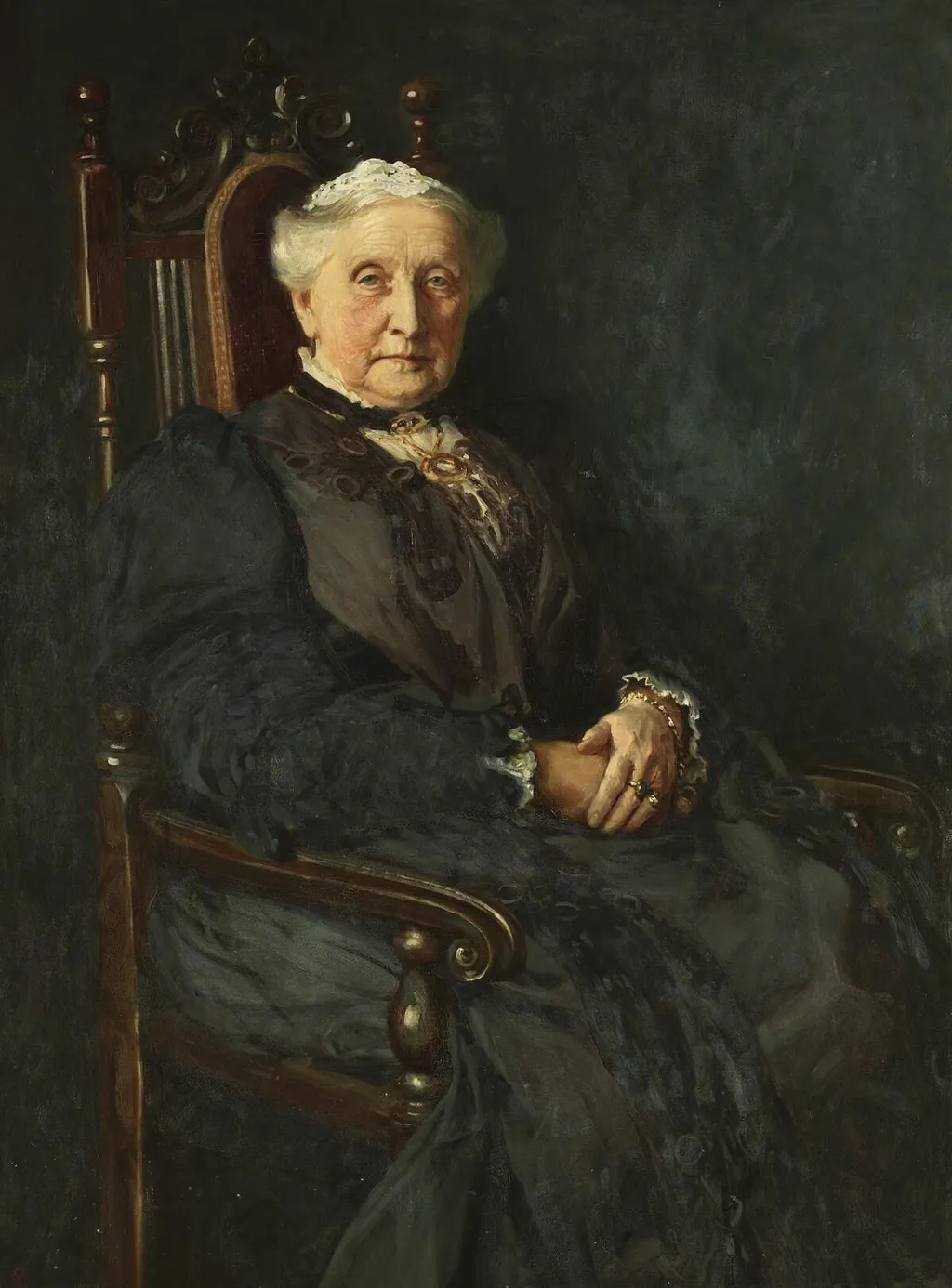 Mrs Elizabeth Poole-Hughes, by Christopher Williams, oil, 1910