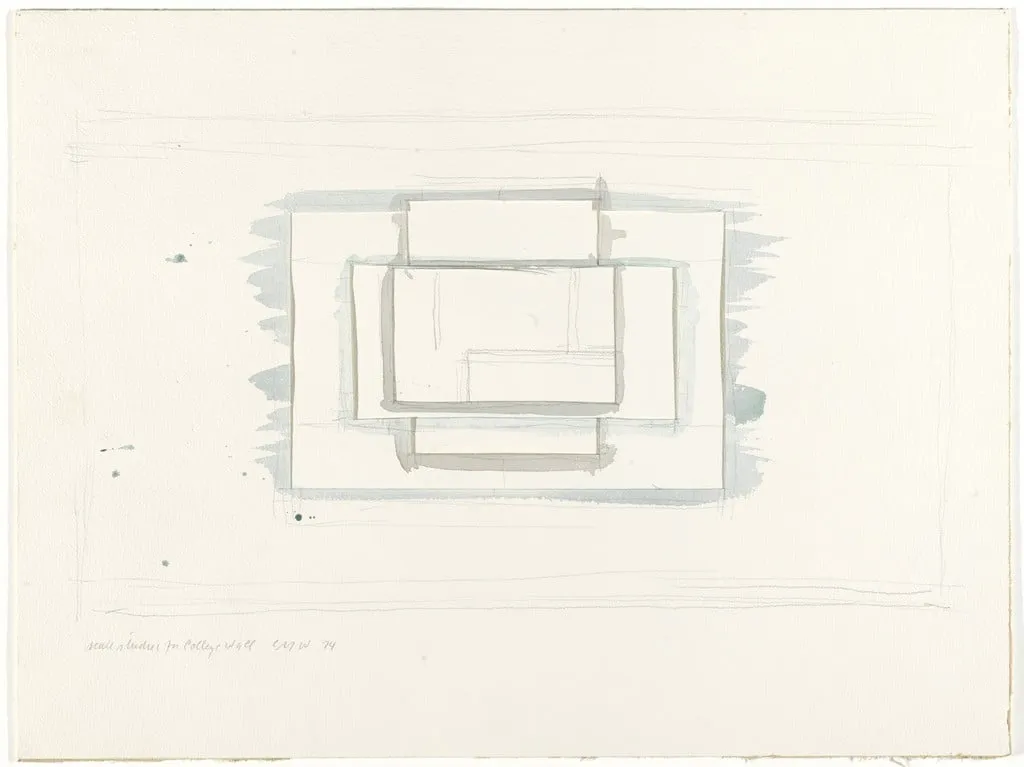 Untitled, by Christopher Wilmarth, watercolor, 1974
