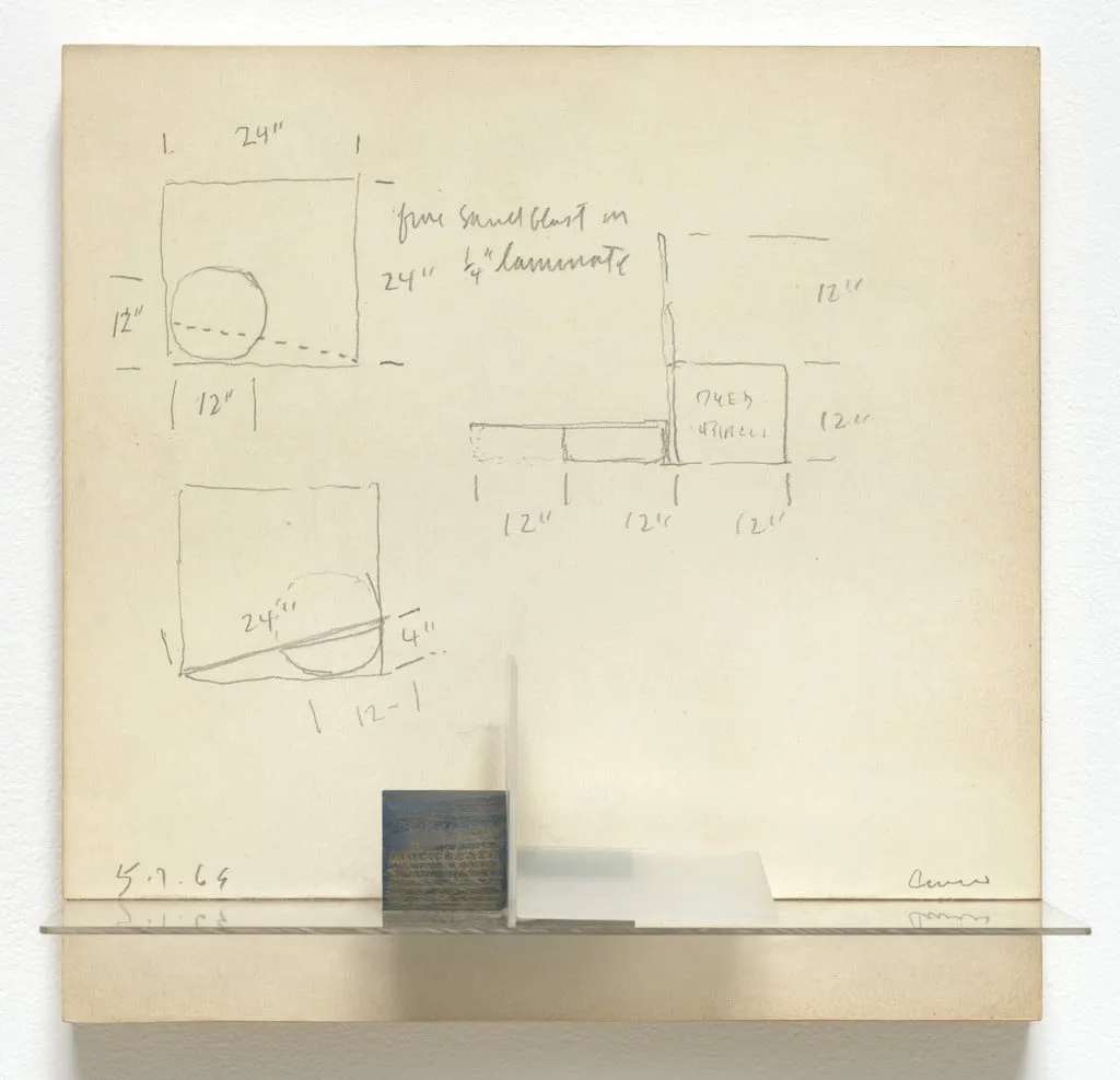Untitled, by Christopher Wilmarth, graphite, 1969
