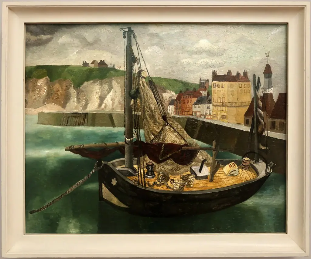 A Fishing Boat in Dieppe Harbour, by Christopher Wood