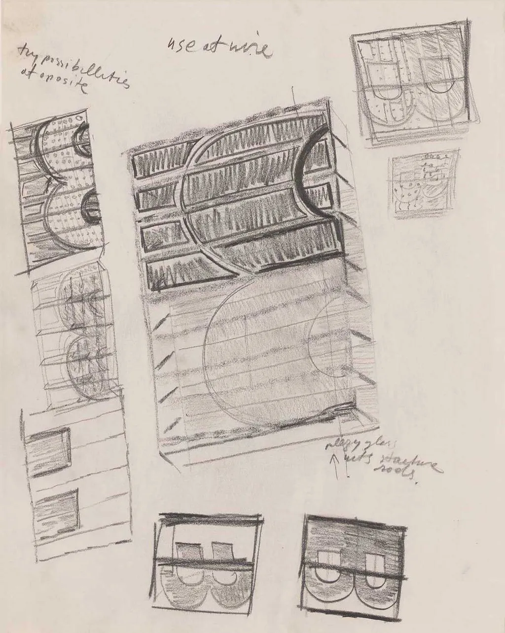 Σπουδή για το Γράμμα Β (ΙΙΙ), by Chryssa (Vardea-Mavromichali), 1962