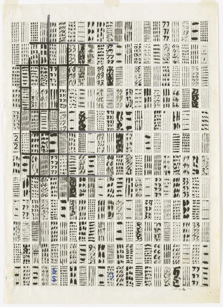 Untitled, by Chryssa (Vardea-Mavromichali), gouache, 1959