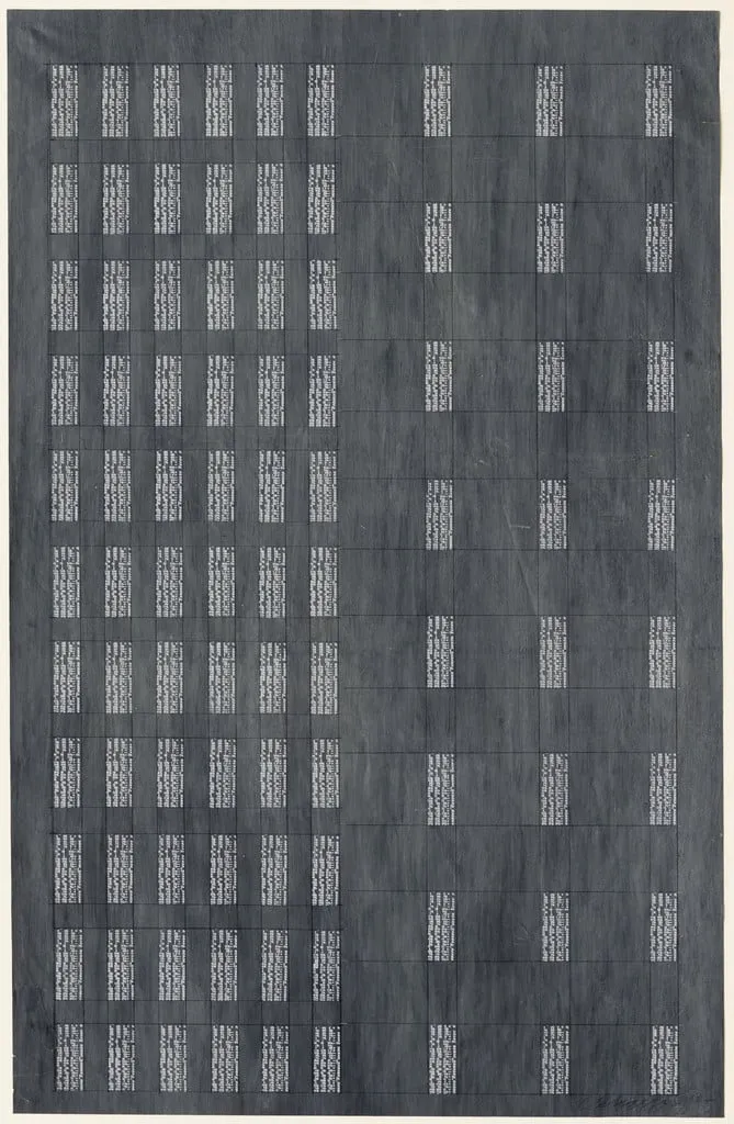 Untitled, by Chryssa (Vardea-Mavromichali), graphite, 1960