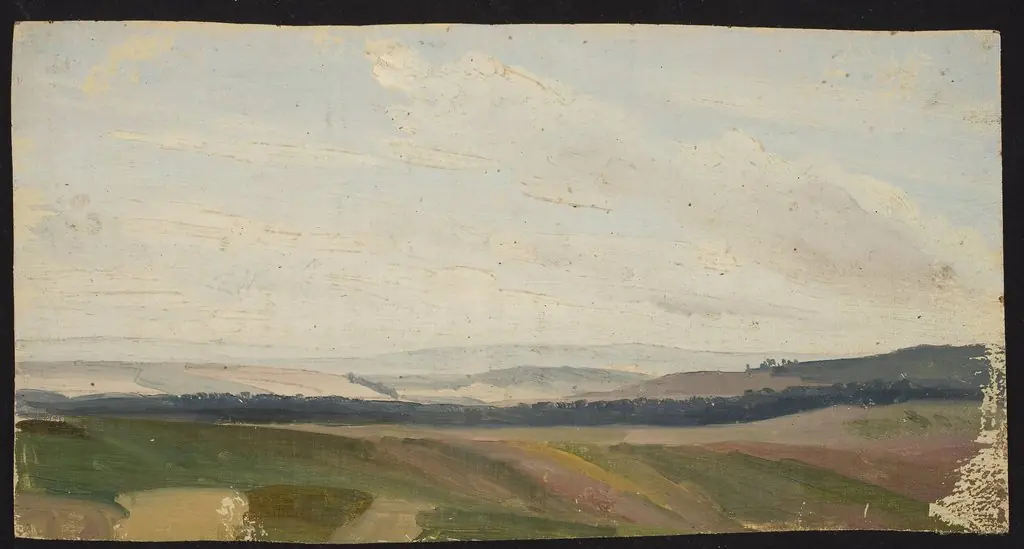 Lowland landscape, sketch, by Chrystian Breslauer