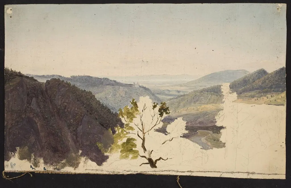 Mountain landscape, sketch, by Chrystian Breslauer