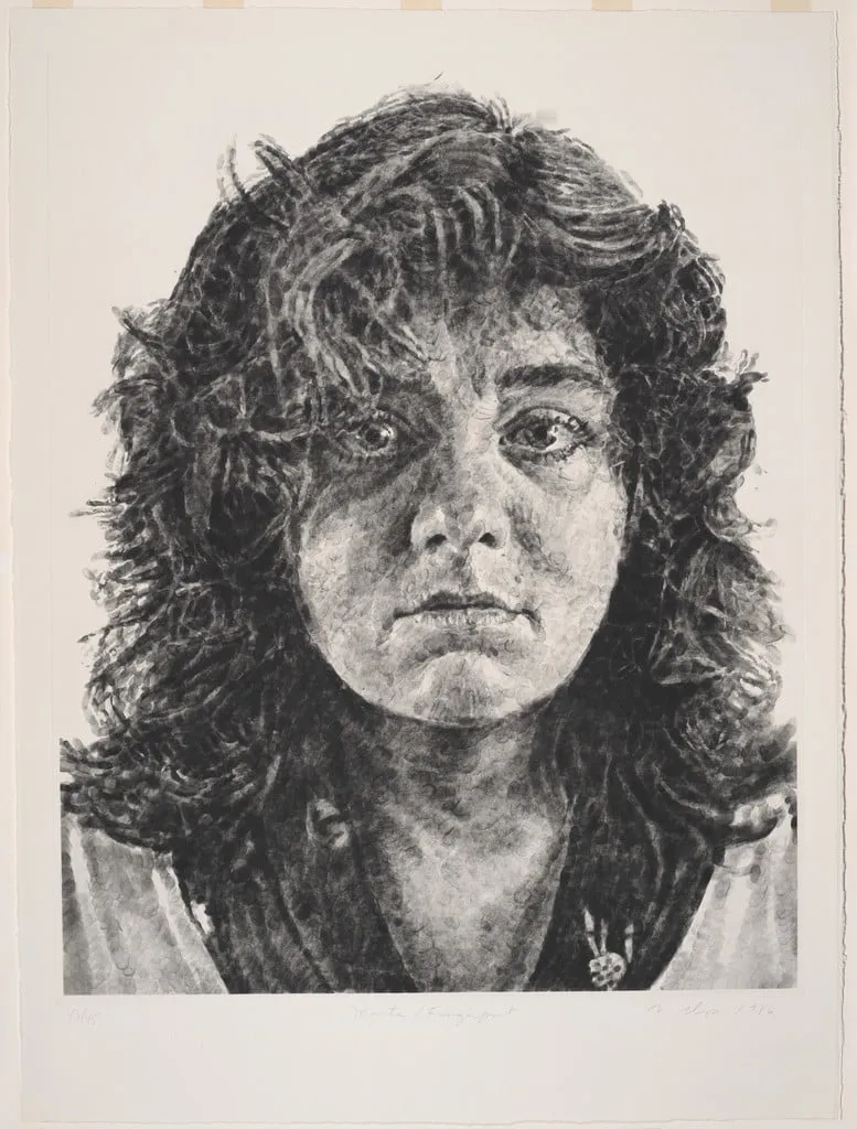 Untitled, by Chuck Close, ink, 1986