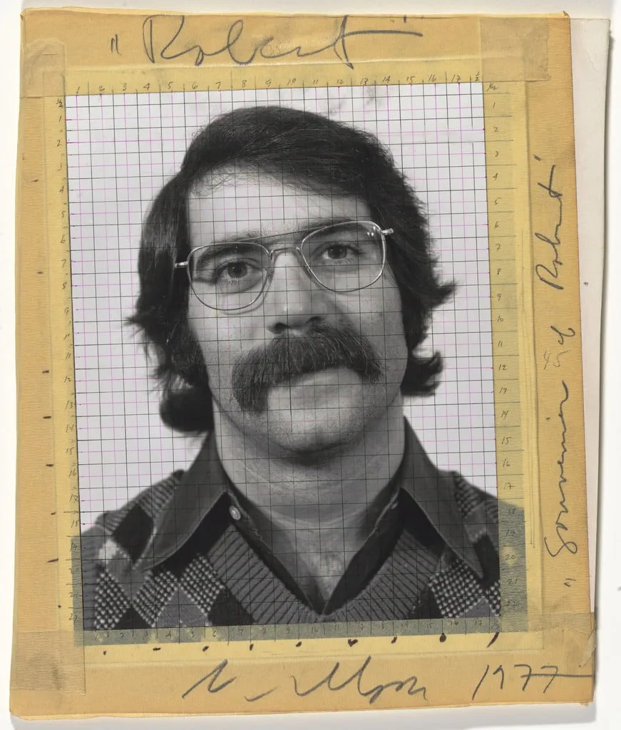 Untitled, by Chuck Close, graphite, 1977