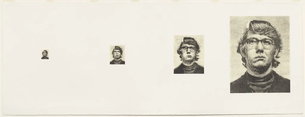 Untitled, by Chuck Close, ink, 1975