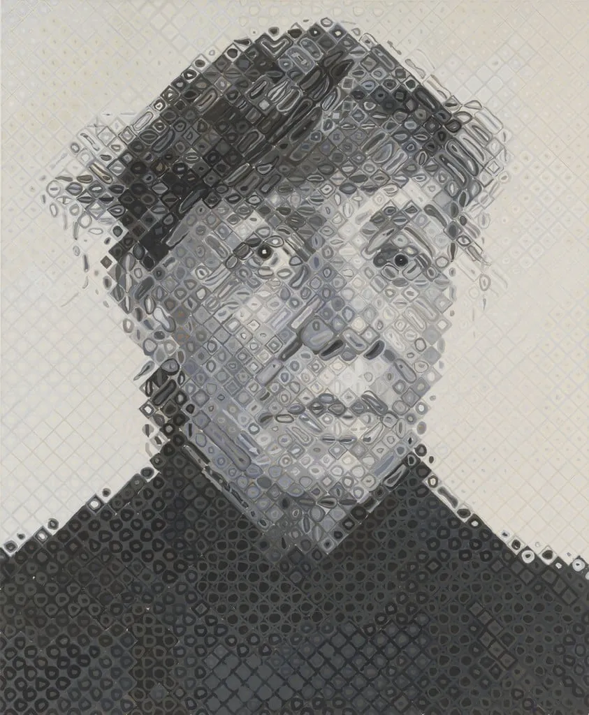 Untitled, by Chuck Close, oil, 1995