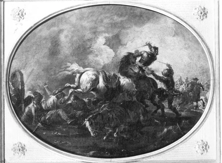 Reitergefecht, by Ciccio Graziani, unspecified, 1658