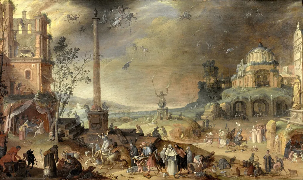 Witches' sabbath, by Claes Jacobsz van der Heck, oil, 1636