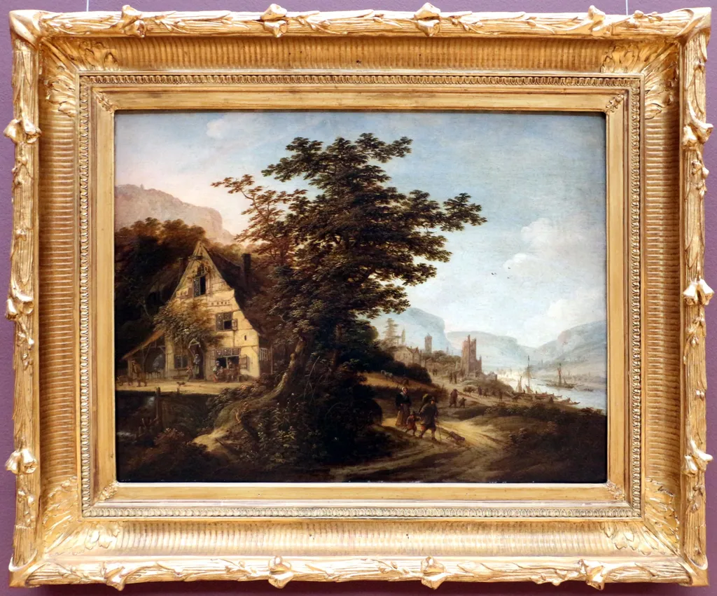 The watermill, by Claes Jansz. van der Willigen, oil