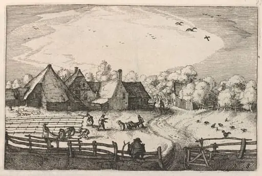 Blekerye aededuyne gelegen (Farms and Bleaching-Fields), by Claes Jansz Visscher