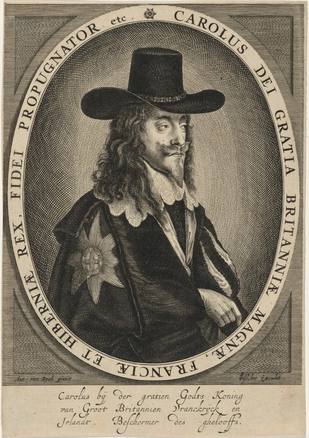 Charles I, by Claes Jansz Visscher, ink, 1619