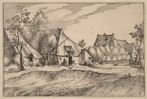 Farms in a Village, by Claes Jansz Visscher