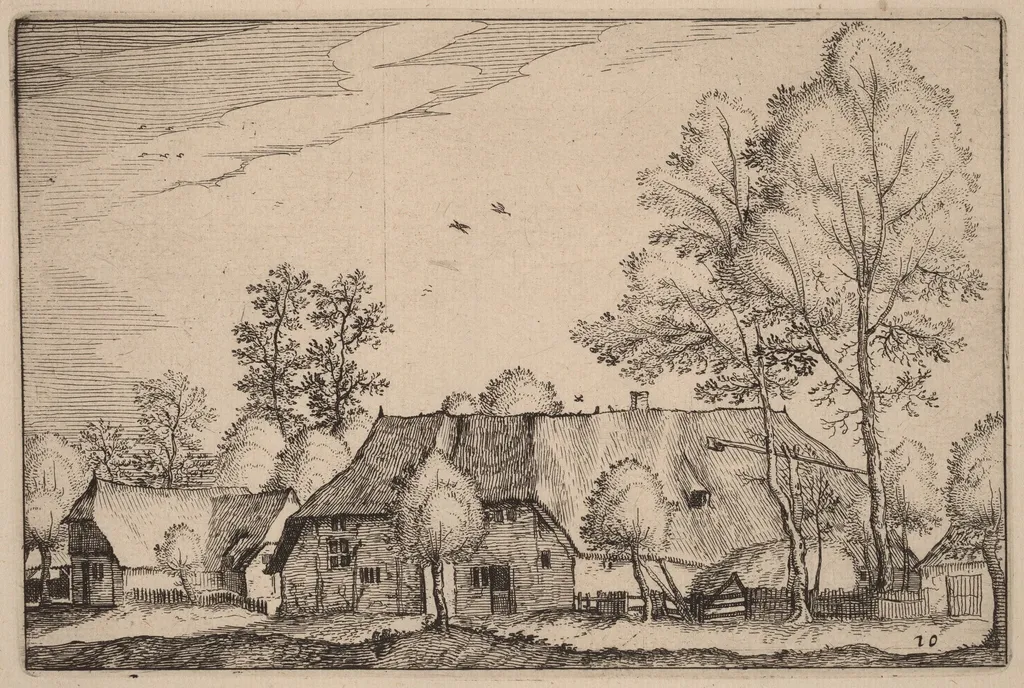 Large Farm, by Claes Jansz Visscher, ink, 1612