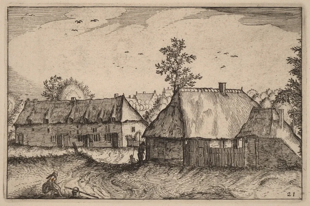 Large Sheds, by Claes Jansz Visscher, ink, 1612