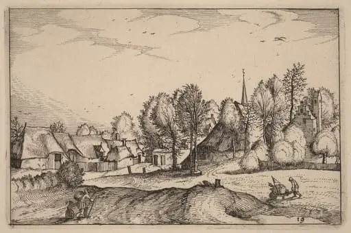 Road into a Village, by Claes Jansz Visscher