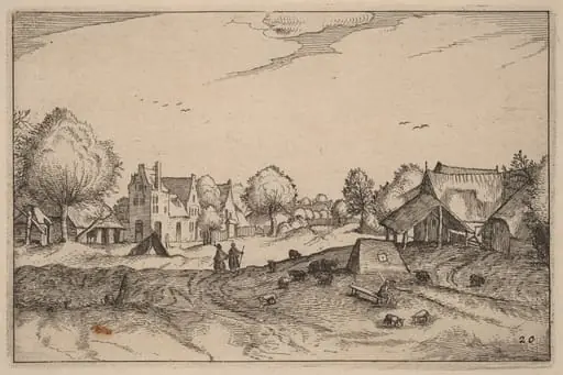 Village Road, by Claes Jansz Visscher