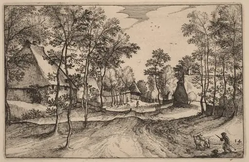 Village Road, by Claes Jansz Visscher